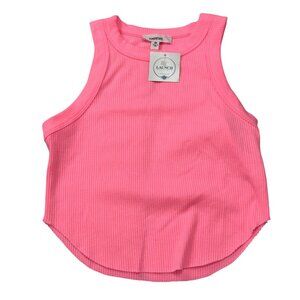 Pink Ribbed Tank Top Medium By Hashtag Launch Boutique
